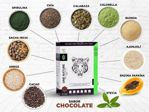 Image of Proteína orgánica One Nature Vainilla, Chocolate, Mocha – 1.3 kg