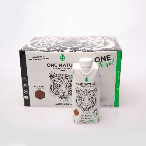 Image of Proteína orgánica One Nature bebible de Chocolate (12 piezas) - One Nature Organic
