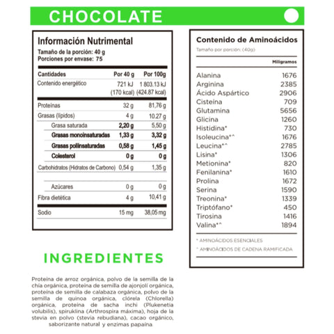 Image of Proteína orgánica One Nature Vainilla, Chocolate, Mocha – 3kg - One Nature Organic