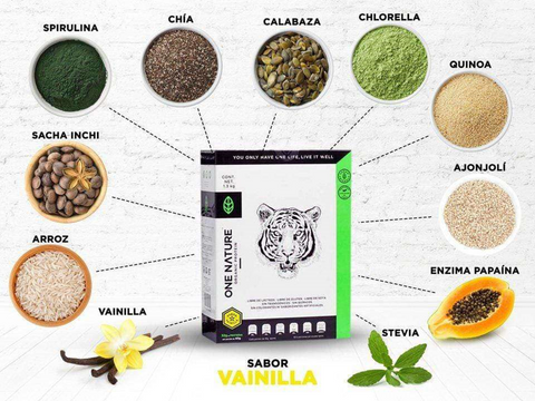 Image of Proteína Orgánica One Nature 580g (Chocolate, Vainilla, Mocha)